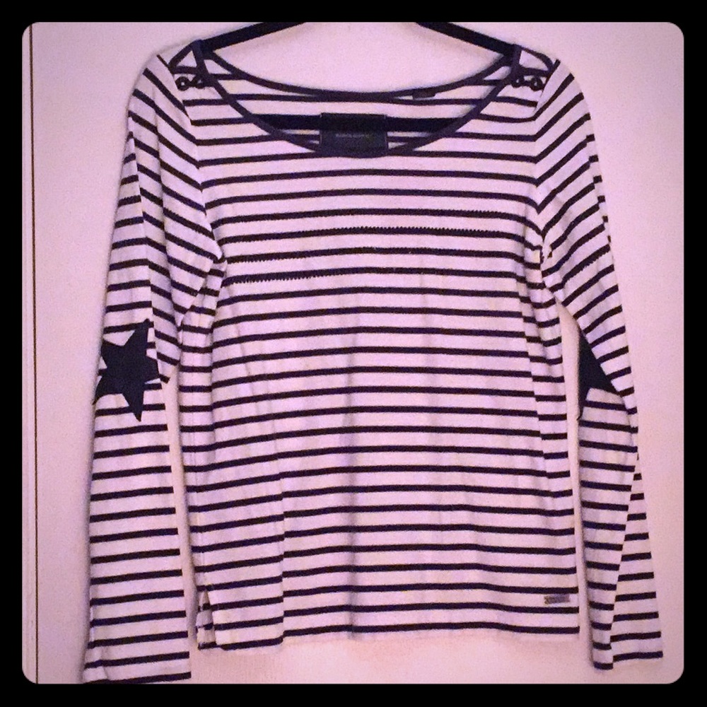 Maison Scotch Long sleeve striped blouse petite
